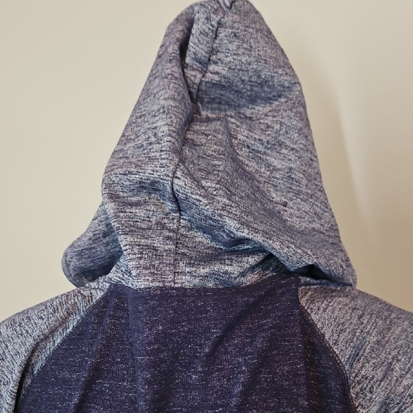 Vera Bradley Blue Lace-Up Hoodie Floral Hood Lining Size M - Picture 8 of 10